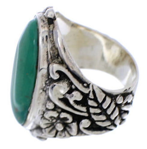 Southwest Silver Flower Turquoise Jewelry Ring Size 5 YX34449